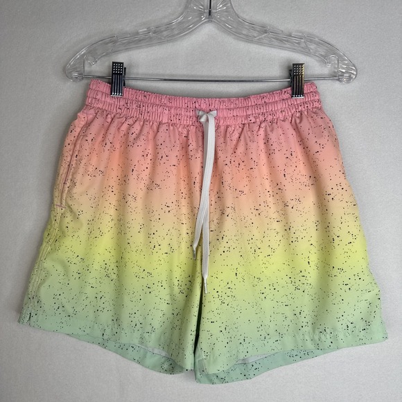 Chubbies Swim Trunks Medium Pink Green Ombre Print Shorts Mens - Picture 1 of 7